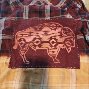 Kids Plaid Shirt with Buffalo Patch